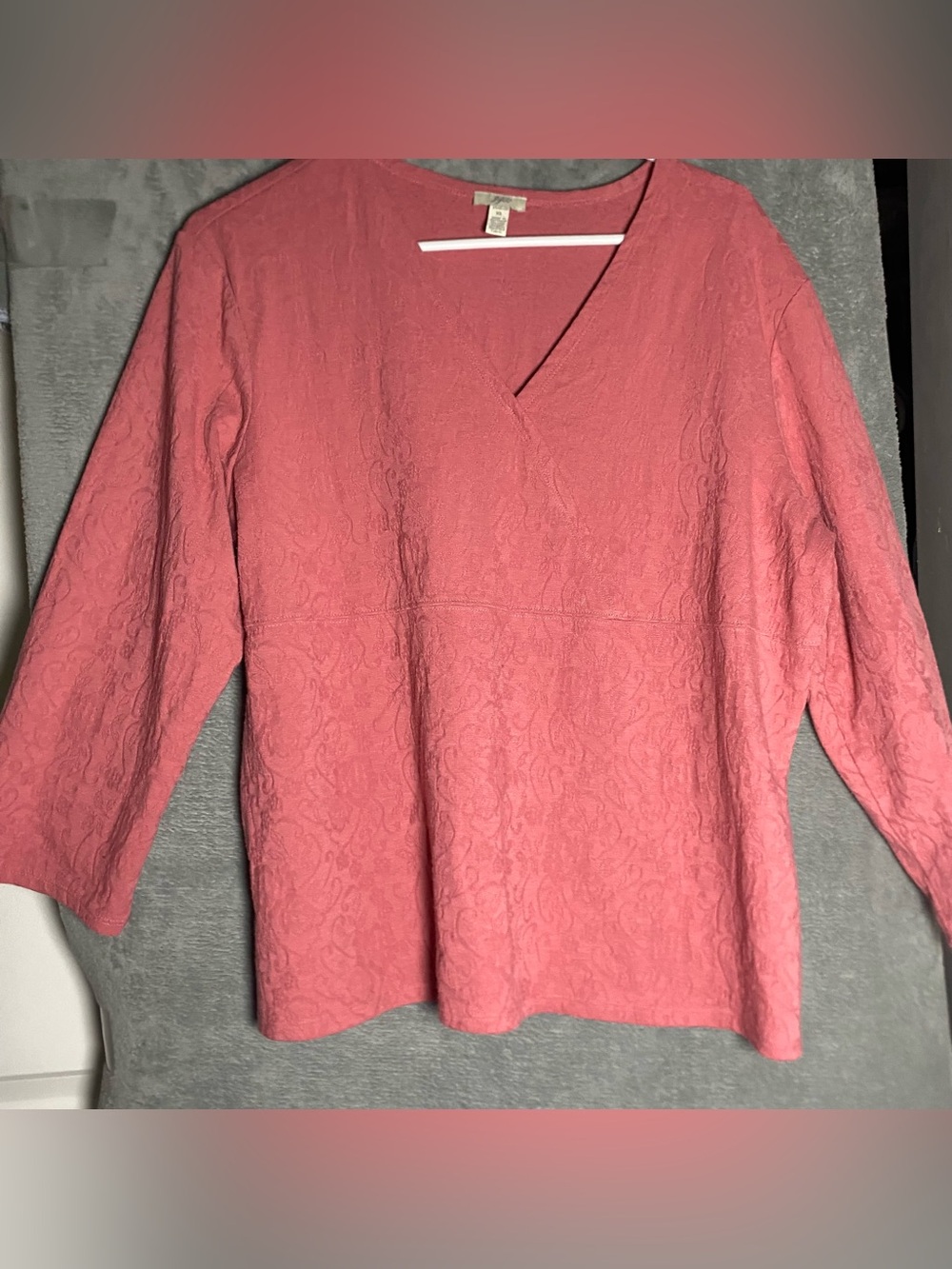 J. Jill Coral Pink Lace V-Neck Tunic XL